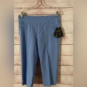 NWT Zac & Rachel The Ultimate Fit Stretch Capri Pants Cornflower Blue 4P